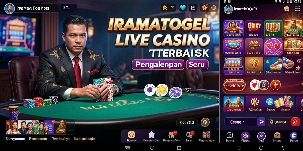Tampilan gameplay Live Casino yang menegangkan dan menarik di IRAMATOGEL.