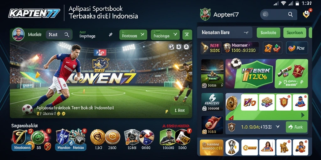 Tampilan gameplay nyata dari taruhan olahraga di KAPTEN77.