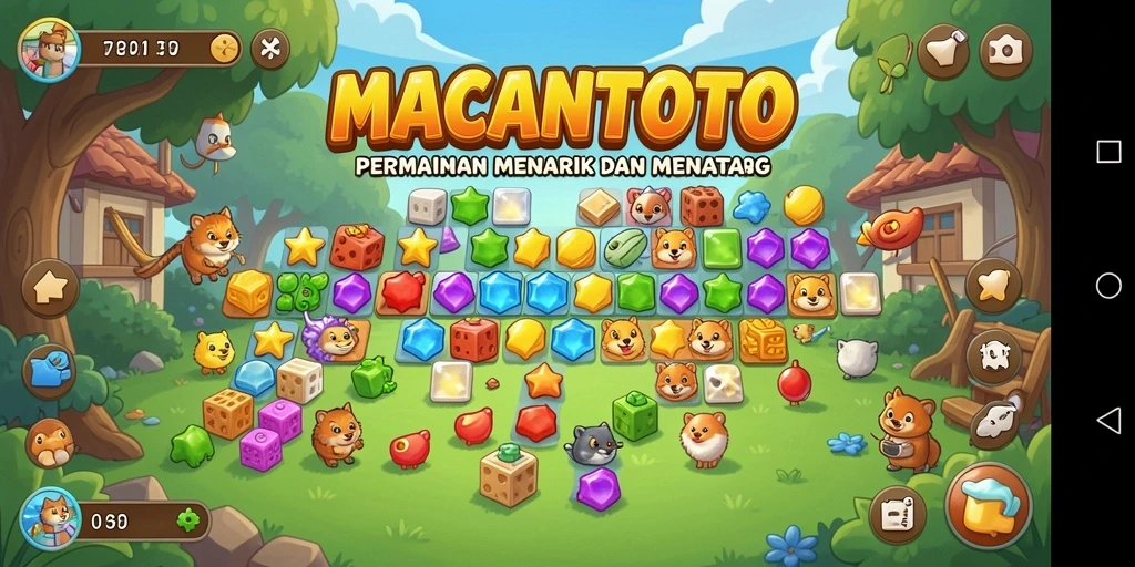 Tampilan gameplay yang menarik dari MACANTOTO dengan tantangan puzzle.