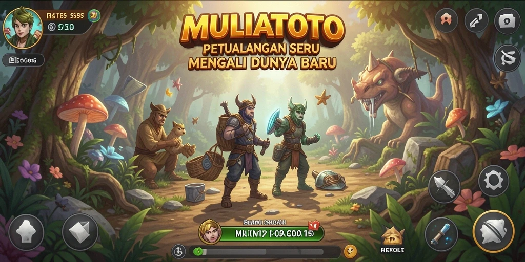 Tangkapan layar menunjukkan aksi seru dalam game petualangan MULIATOTO.