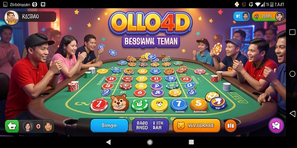 Tampilan seru dari gameplay Bingo OLLO4D dengan teman-teman.