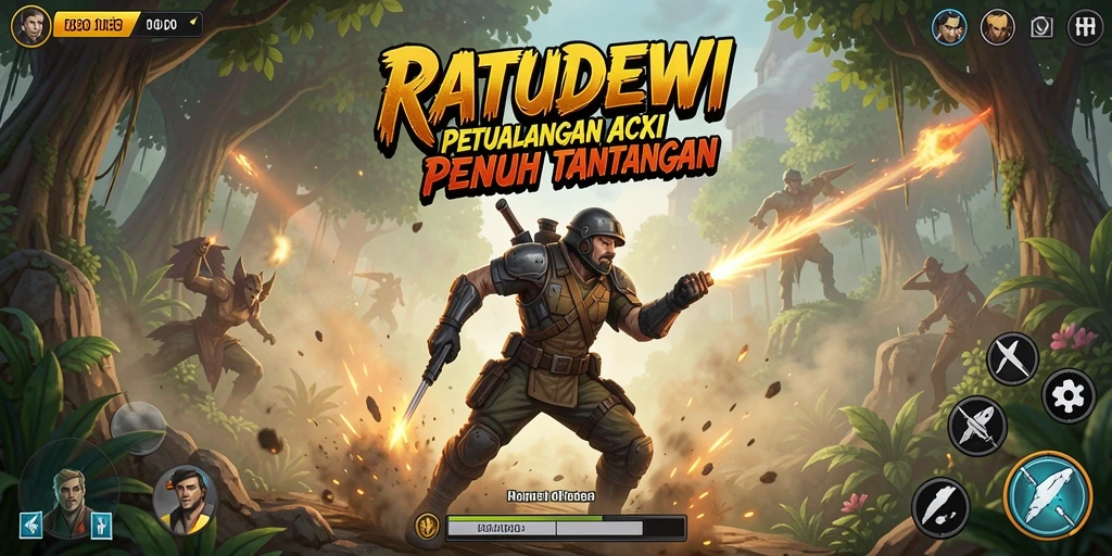 Tampilan seru dari gameplay action RATUDEWI yang mengagumkan.