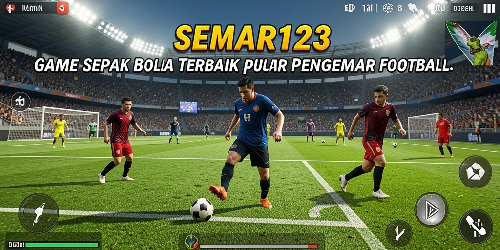 Tangkapan layar SEMAR123 menampilkan aksi pertandingan sepak bola yang mendebarkan.